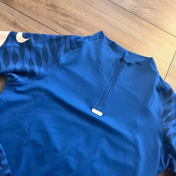 Nike Blue Athletic Workout‎ Quarterzip Pullover Women Small - Picture 2 of 4